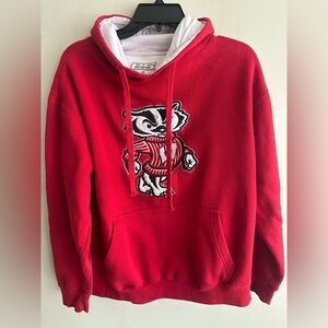 UW Badger  Hooded Sweatshirt with Athletic Logo